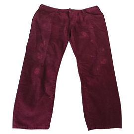 Dsquared2 CUADRADO2 Pantalones de terciopelo Burdeos