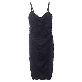 ROBE MI-LONGUE EN SOIE D&G TAILLE IT44 Noir
