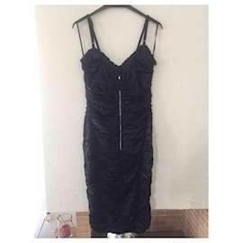 D&G-D&G SILK MID-LENGTH DRESS SIZE IT44-Black