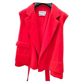 Yves Saint Laurent YsL Kaschmir ärmellose Jacke Rot