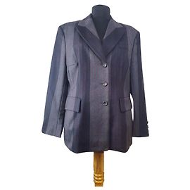 Marc Cain multi color striped wool blazer Multiple colors