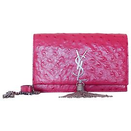 SAINT LAURENT Borsa YSL Kate Pompon Rosa