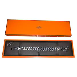 Hermès-Bracelet ceinture-Bijouterie argentée
