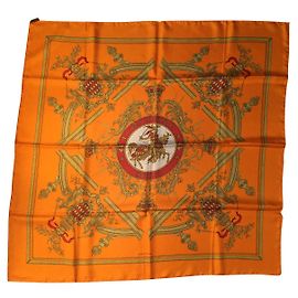 Lenço Hermès Deo Juvante Monaco de seda 90x90 Outro