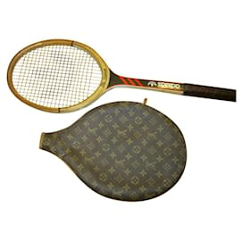 Louis Vuitton-cubierta de la raqueta de tenis-Castaño
