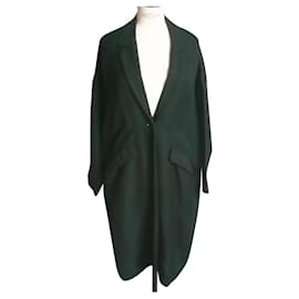 Autre Marque-MOMONI Viscose linen coat, new condition, oversize T44 Noir-Black
