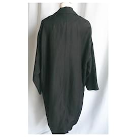 Autre Marque-MOMONI Viscose linen coat, new condition, oversize T44 Noir-Black