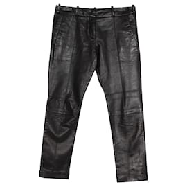 Balmain Lederhose Schwarz