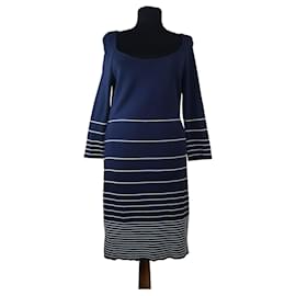 Robe rayée bleue Georges Rech Blanc Bleu
