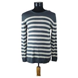 Mads Norgaard Wool Sweater White Grey White Grey