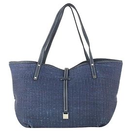 Tiffany & Co Ultra seltene Einkaufstasche aus Strohbast in Blau 1TC1019 Andere