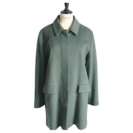 Regina Rubens-REGINA RUBENS Green coat cashmere touch superb T42/44-Dark green