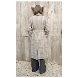 Burberry-manteau femme Burberry vintage taille 36-Multicolore