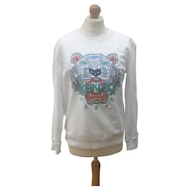 Moletom Kenzo com logotipo e patch Branco