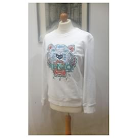 Kenzo-Kenzo sweatshirt with logo and patch-White