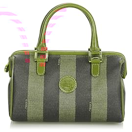 Fendi-Sac Boston Fendi Pequin Boston-Marron,Noir
