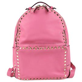 Valentino Rosa Rockstud Lederrucksack Pink