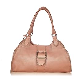 Fendi-Sac à bandoulière en cuir rose Fendi Selleria Sporty-Rose