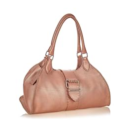 Fendi-Sac à bandoulière en cuir rose Fendi Selleria Sporty-Rose