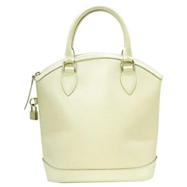 Louis Vuitton-Louis Vuitton White Epi Lockit Vertical-White