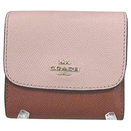 COACH model number: bi-fold wallet, brown & pink Pink