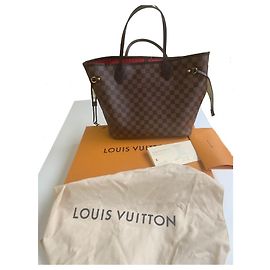 Louis Vuitton Neverfull MM Damier Ebene Marrone scuro