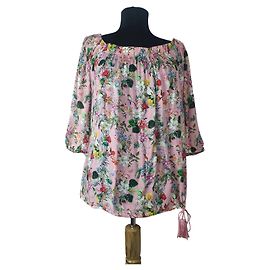 Autre Marque Blouse oversize Rich and Royal en viscose Multicolore