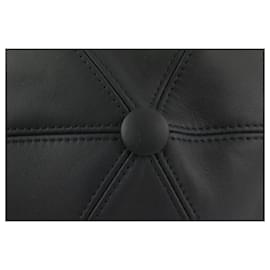 Louis Vuitton-Large Black x White Monogram Shearling Cap ous Pas Baseball Hat-Other