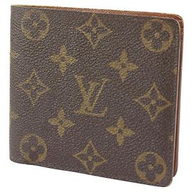Louis Vuitton Monogram Herren Bifold Multiple Slender Marco Geldbörse Andere