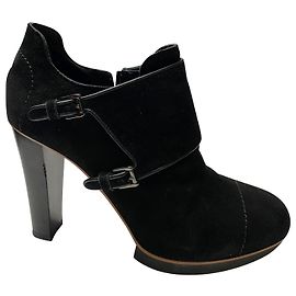 Botas Tod's em camurça preta Preto