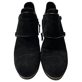 Tod's-Tod's Ankle Boots in Black Suede-Black