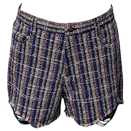 Iro-Iro Nonza Shorts in tweed di cotone multicolor con decorazioni di paillettes-Altro