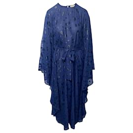 Michael Kors-Michael Kors Embellished Evening Dress in Blue Polyester-Blue