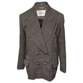 Erdem Jasper Blazer em Lã Multicolor Multicor