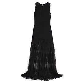 Elie Saab Maxikleid. Schwarz