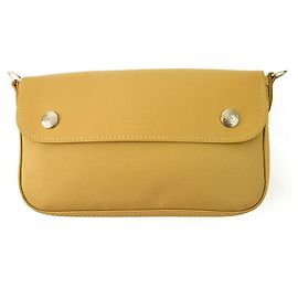 Longchamp camel beige leather / canvas messenger shoulder bag clutch authentic Beige
