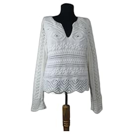 Odd Molly Strickpullover aus weißer Baumwolle Weiß