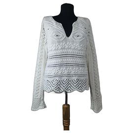 Pull en tricot blanc en coton Odd Molly Blanc
