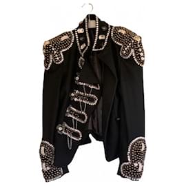 Balmain-Military embellished jacket-Black
