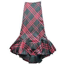 Falda Ralph Lauren de tafetán de seda roja Roja