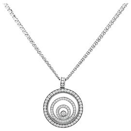 Corrente e pingente Chopard "Happy Spirit" em ouro branco, diamantes Outro