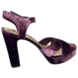 Saltos com plataforma Sam Edelman Arlene 115 Em veludo roxo Roxo