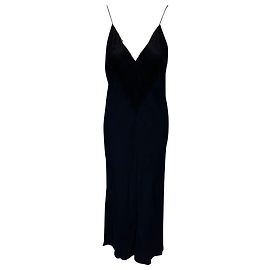 By Malene Birger Stefani Abito sottoveste lungo in viscosa blu navy Blu navy