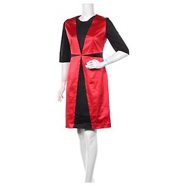 Marcel Ostertag Dress Red Black Black Red