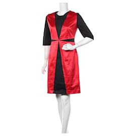 Robe Marcel Ostertag Rouge Noir Noir Rouge