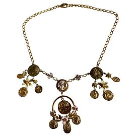 Dolce & Gabbana Collar con elementos decorativos Blanco Dorado