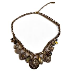 Satellite-Necklace with charms-Golden