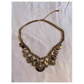 Satellite-Necklace with charms-Golden