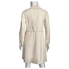 Dior-lined breasted coat-Cream