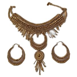 Satellite Set collana e orecchini con bavaglino D'oro